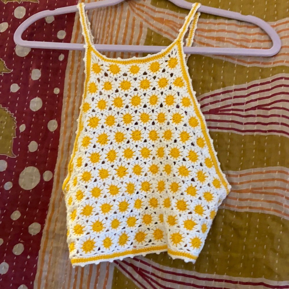 Crochet crop tank